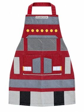 Williams Sonoma Kids Fire Truck Apron Kidcore Baking Cooking Gift Idea